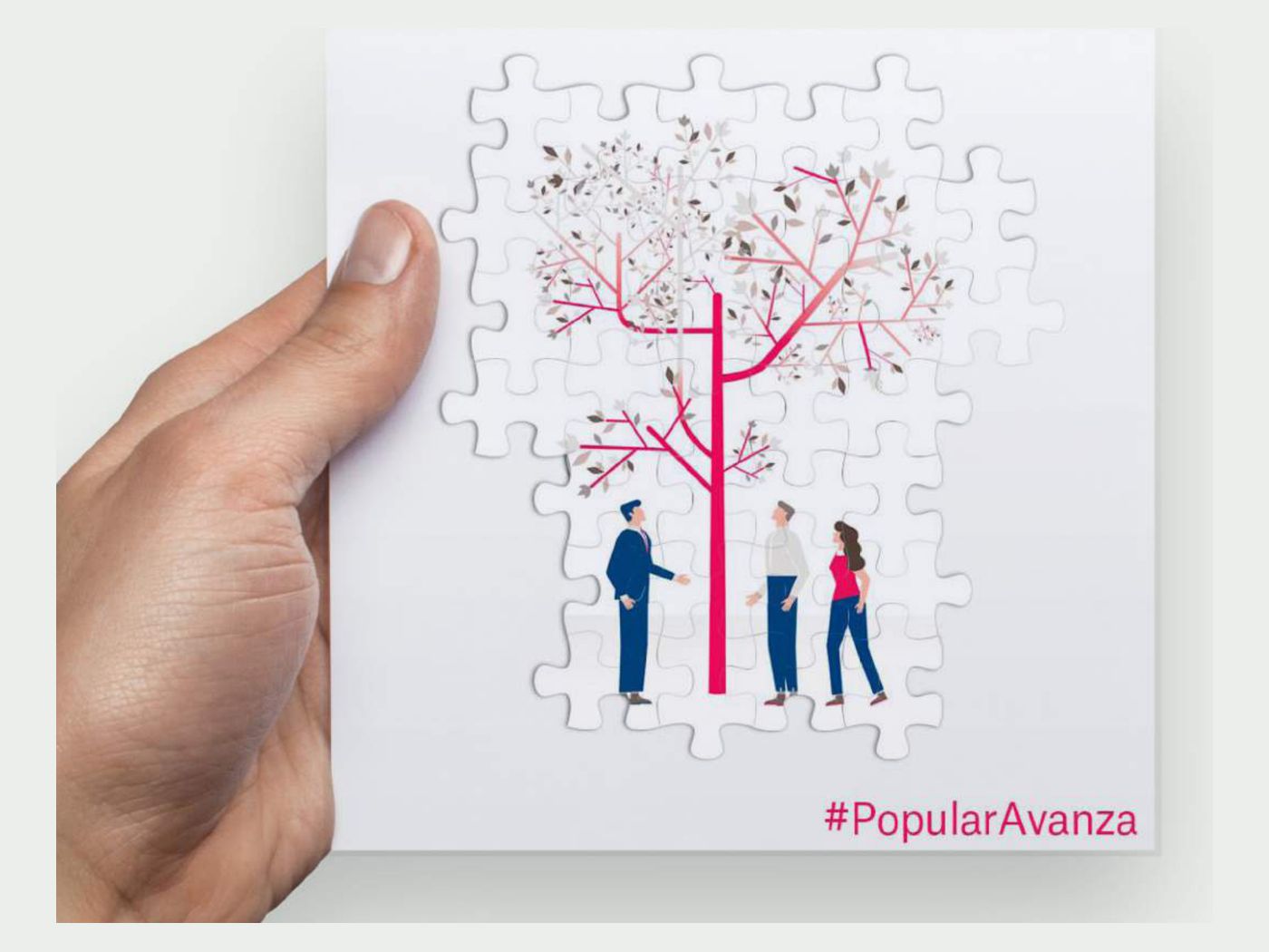 Adaptación del branding de Banco Popular a piezas digitales
